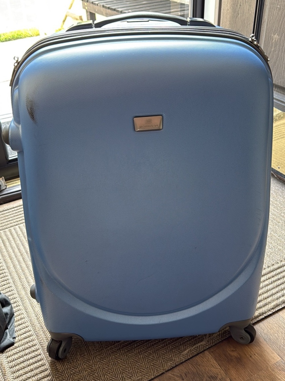 Light Blue Hardside Spinner Carry-On Luggage - Unbranded